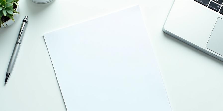 Strukturiertes Dokument auf modernem Schreibtisch